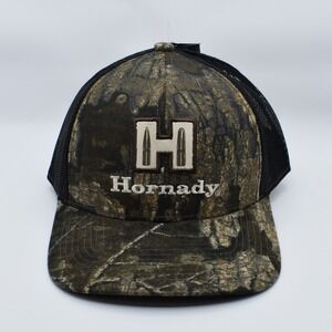 Hornady Realtree Timber Camo Black Mesh Snapback Adjustable Hat Outdoor Cap NWT